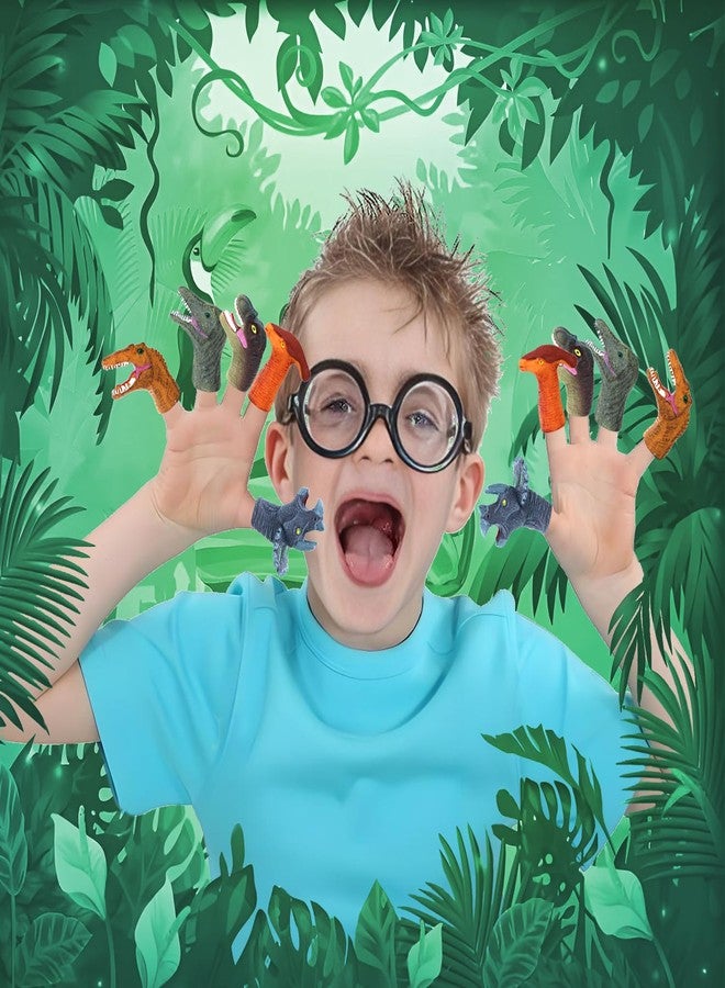 CALEST 5Pcs Dinosaur Finger Puppets, Dinosaur Birthday Party Decorations Supplies Finger, Rubber Finger Puppets, Bath Finger Puppet Bath Toys for Kids Girls Boys, Finger Family Puppets for Kids Ages 3-5 - Image 4